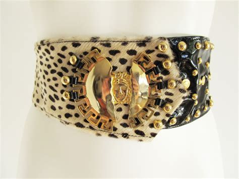 vintage versace belt womens|black and gold versace belt.